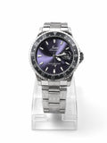 Junos Men’s Stainless Steel GMT Watch – Purple Dial