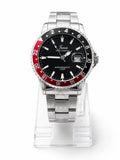 Junos Men’s GMT Watch – Black Dial & Red-Black Bezel
